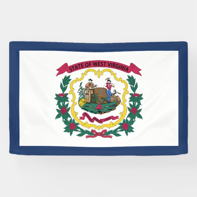 Banderoles Drapeau de l'État de Virginie occidentale (Horizontal)