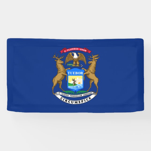 Banderoles Drapeau de l'État du Michigan (Horizontal)