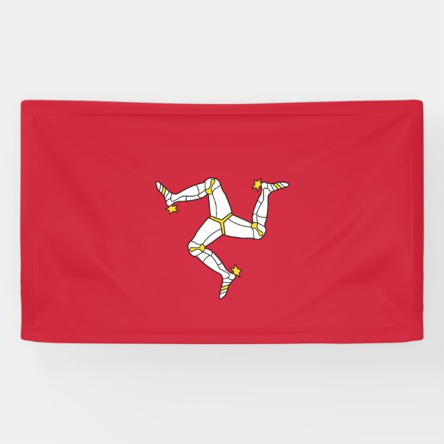 Banderoles Drapeau de l'île de Man (Horizontal)