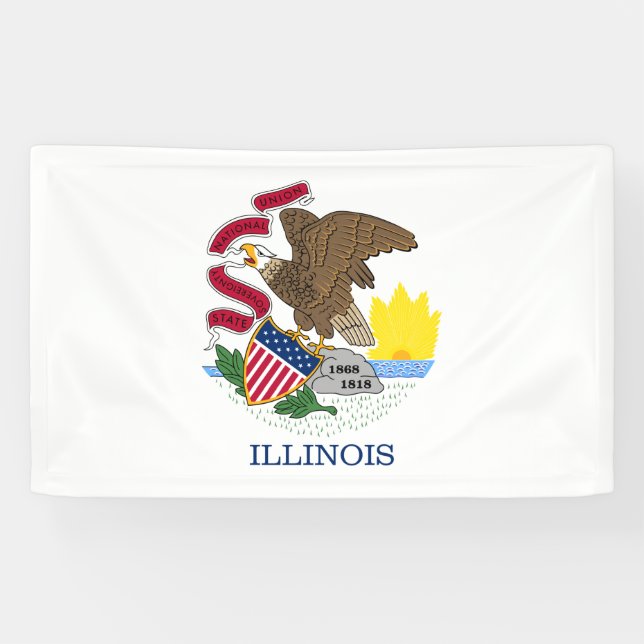 Banderoles Drapeau de l'Illinois (Horizontal)