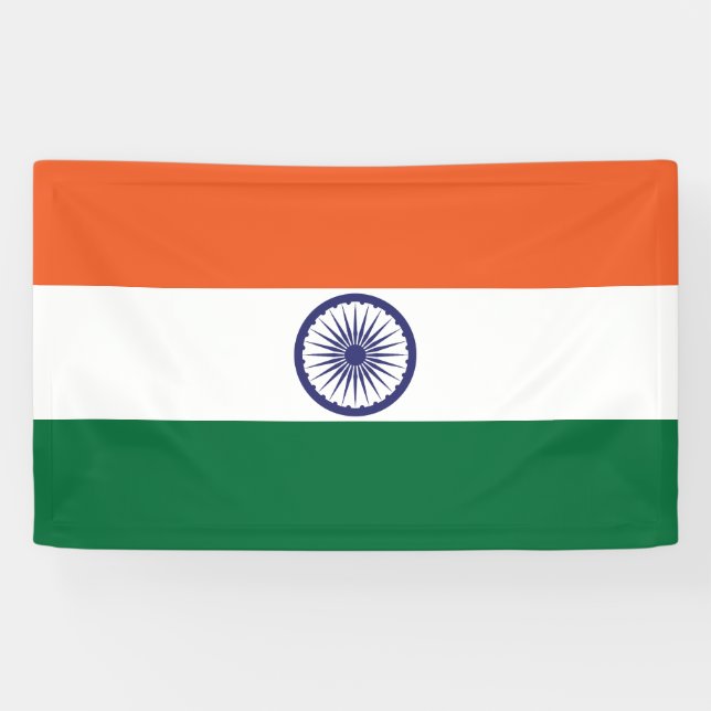 Banderoles Drapeau de l'Inde (Horizontal)