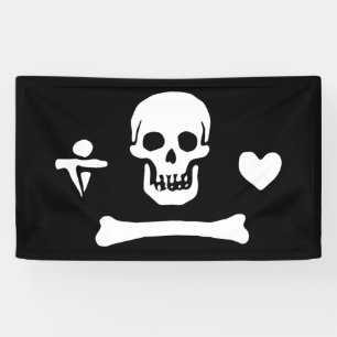 Banderoles Drapeau de pirate Jolly Roger de Stede Bonnet