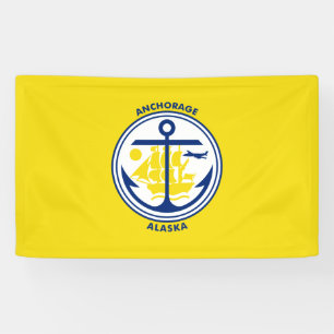 Banderoles Drapeau de ville d'Anchorage (Alaska)