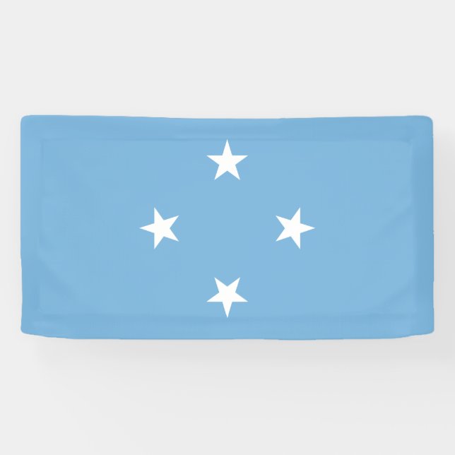Banderoles Drapeau des États fédérés de Micronésie (Horizontal)