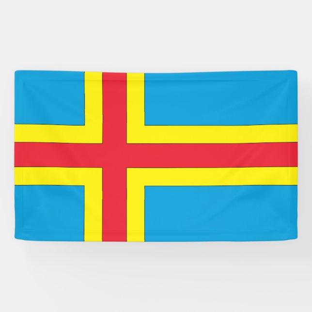 Banderoles Drapeau des îles Aland (Horizontal)