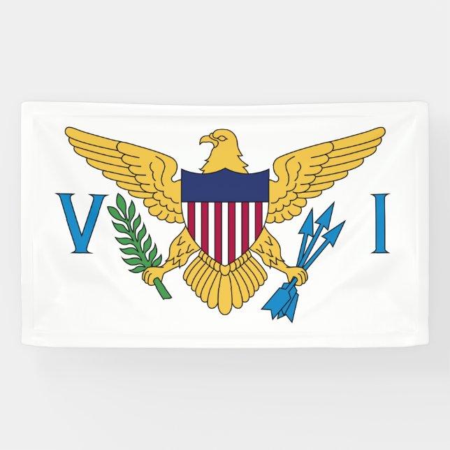 Banderoles Drapeau des îles Vierges américaines (Horizontal)