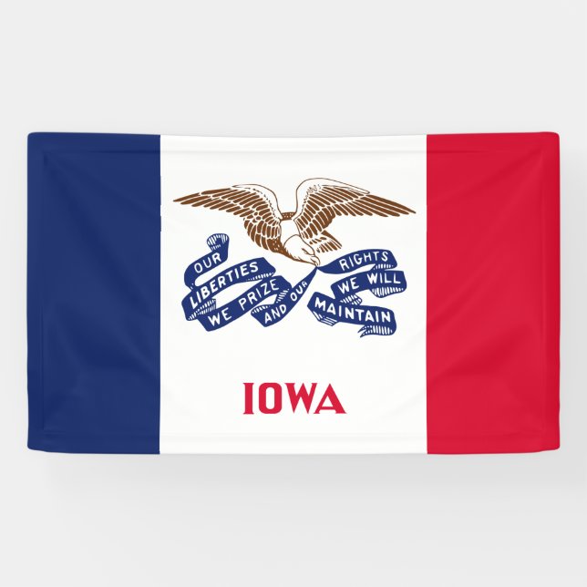 Banderoles Drapeau d'État de l'Iowa (Horizontal)