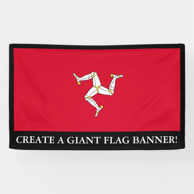 Banderoles Drapeau d'île de Man (Horizontal)