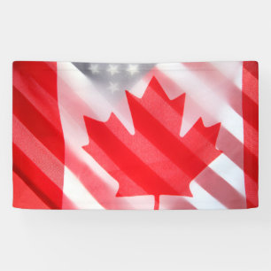 Banderoles Drapeau du Canada et des États-Unis