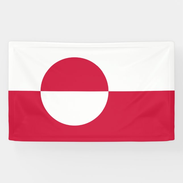 Banderoles Drapeau du Groenland (Horizontal)