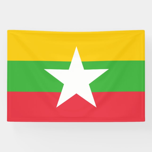 Banderoles Drapeau du Myanmar (Horizontal)