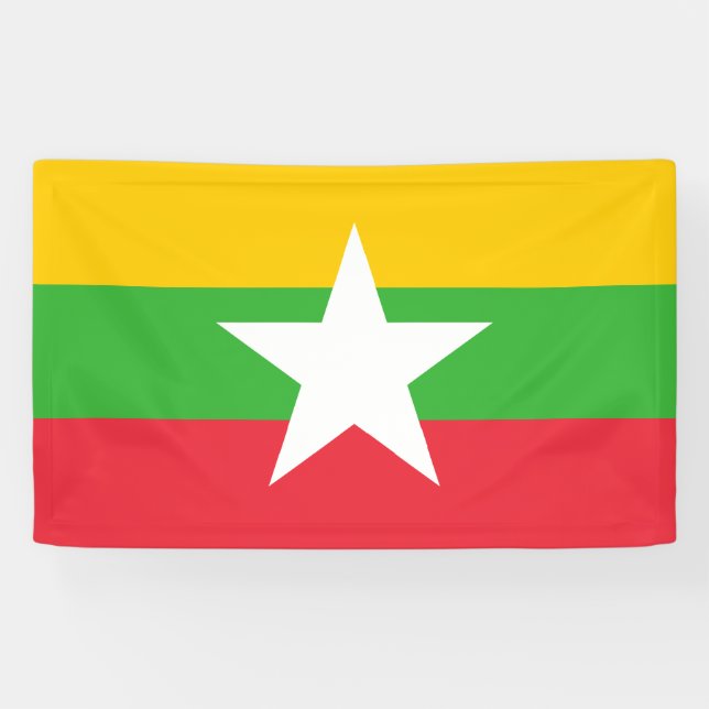 Banderoles Drapeau du Myanmar (Birmanie) (Horizontal)