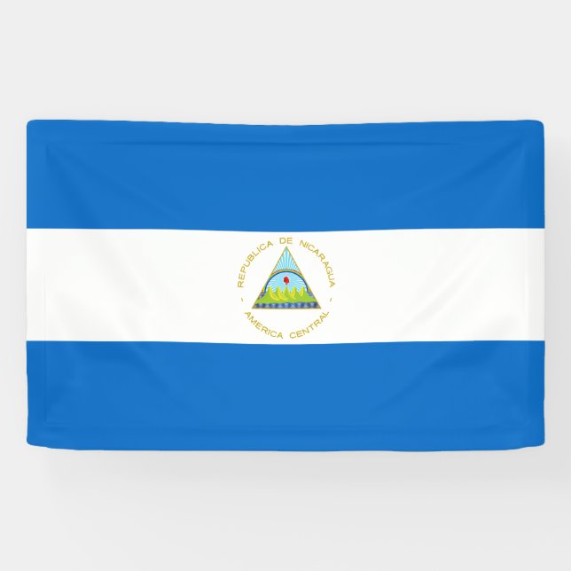 Banderoles Drapeau du Nicaragua (Horizontal)