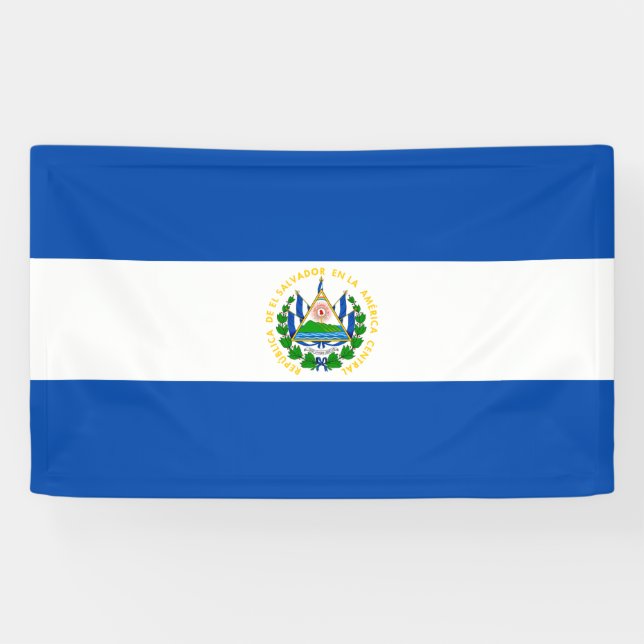 Banderoles Drapeau du Salvador (Horizontal)