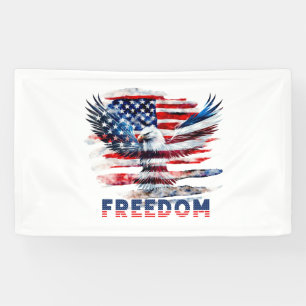 Banderoles Drapeau et aigle des Etats-Unis.Liberté.