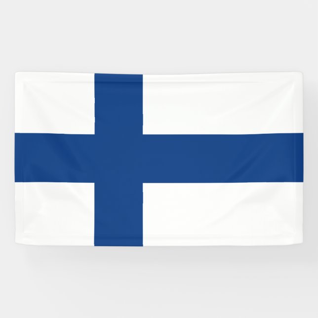Banderoles Drapeau finlandais (Finlande) (Horizontal)