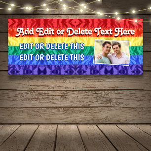 Banderoles Drapeau Gay pride LGBTQ Stripes arc-en-ciel Photo 
