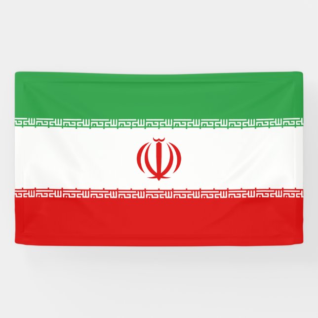 Banderoles Drapeau iranien (Iran) (Persan) (Horizontal)