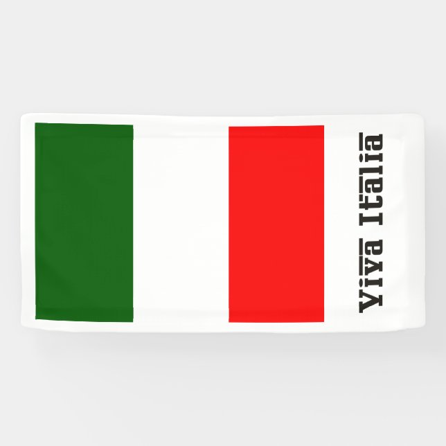 Banderoles Drapeau italien Viva Italia (Horizontal)