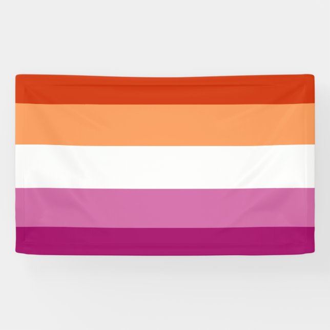 Banderoles Drapeau lesbien (Horizontal)