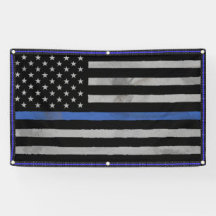 Banderoles Drapeau mince affligé déchiré en lambeaux de Blue