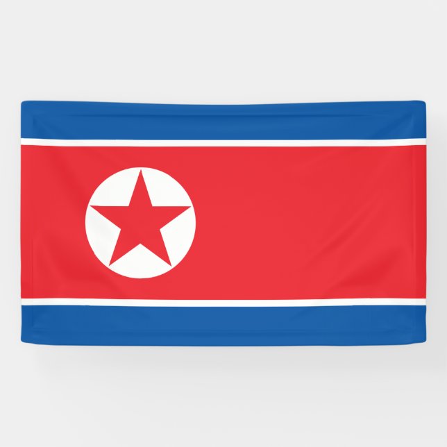 Banderoles Drapeau nord-coréen (Horizontal)