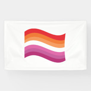 Banderoles Drapeau ondoyant de la fierté des lesbiennes au co