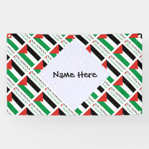 Banderoles Drapeau palestinien avec votre Nam
