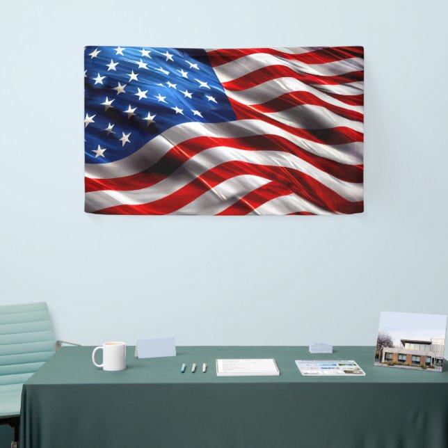 Banderoles Drapeau Patriotique Américain Étoiles Et Bandes (Salon professionnel)