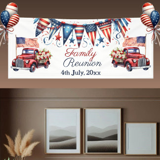 Banderoles Drapeau patriotique Famille Réunion 4 Juillet Bunt