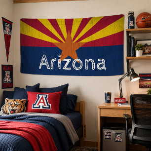 Banderoles Drapeau personnalisé en bois d'Arizona Starburst