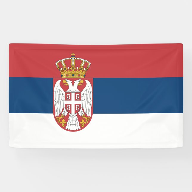 Banderoles Drapeau serbe (Horizontal)
