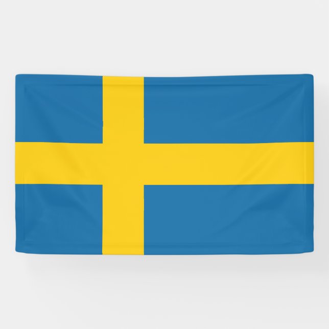 Banderoles Drapeau Suède (Horizontal)