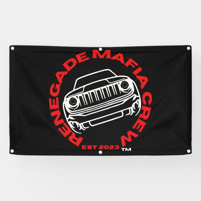 Banderoles Drapeau vinyle de l'équipage de mafia (Horizontal)