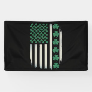 Banderoles Draps d'Irlande avec Drapeau Américain USA Fête Sa