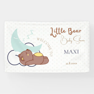 Banderoles Dreamy Little Bear Cloud Baby shower Bienvenue