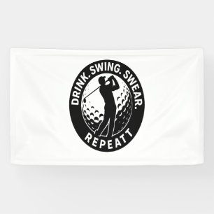 Banderoles Drink Swing Sweat Repeat Golf