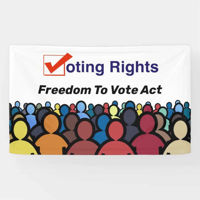 Banderoles Droit de vote Loi sur la liberté de vote (Horizontal)