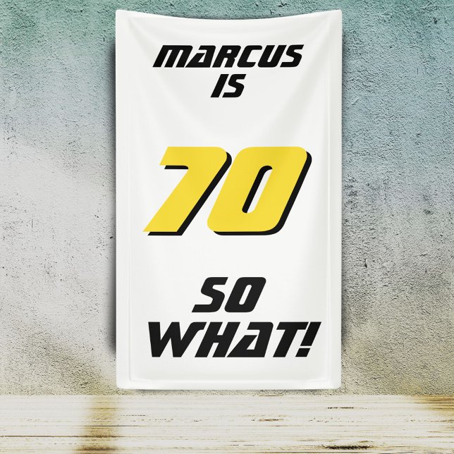 Banderoles Drôle 70 alors que Citer 70e Anniversaire fête (Créateur téléchargé)