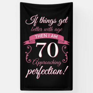 Banderoles Drôle 70e anniversaire 'Perfection'