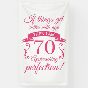 Banderoles Drôle 70e anniversaire 'Perfection'