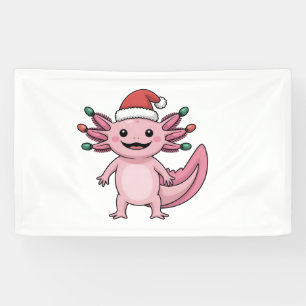 Banderoles Drôle de chapeau de Noël Santa Axolotl Xmas tenue
