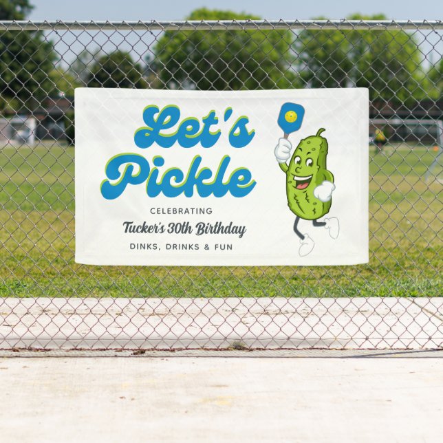 Banderoles Drôle Pickleball Jouer Pickleball Anniversaire (En situation)