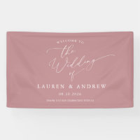 Dusty Rose Blush Pink Bienvenue à notre Mariage