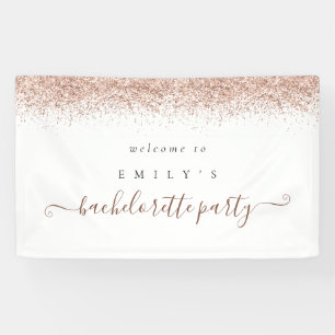 Banderoles Dusty Rose Parties scintillant Bienvenue à Bachelo