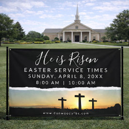 Banderoles Easter Church Service Banner for Outdoor Use