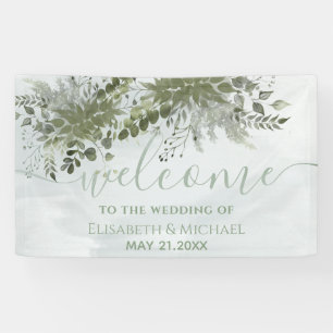 Banderoles Eau couleur bleu chic Dusty vert eucalyptus
