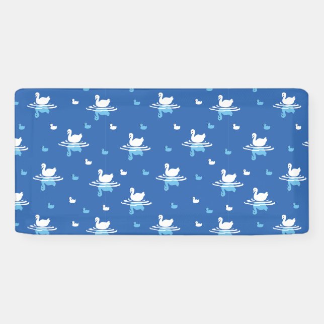 Banderoles Eaux sereines - Conception Motif de Swan Lake (Horizontal)