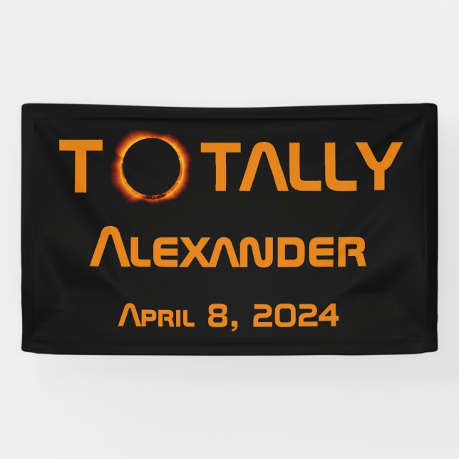 Banderoles Éclipse Solaire 2024 Totalement Personnelle (Horizontal)