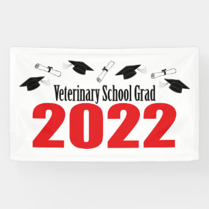 Banderoles École Vétérinaire Grad 2022 Casquettes Et Diplômes